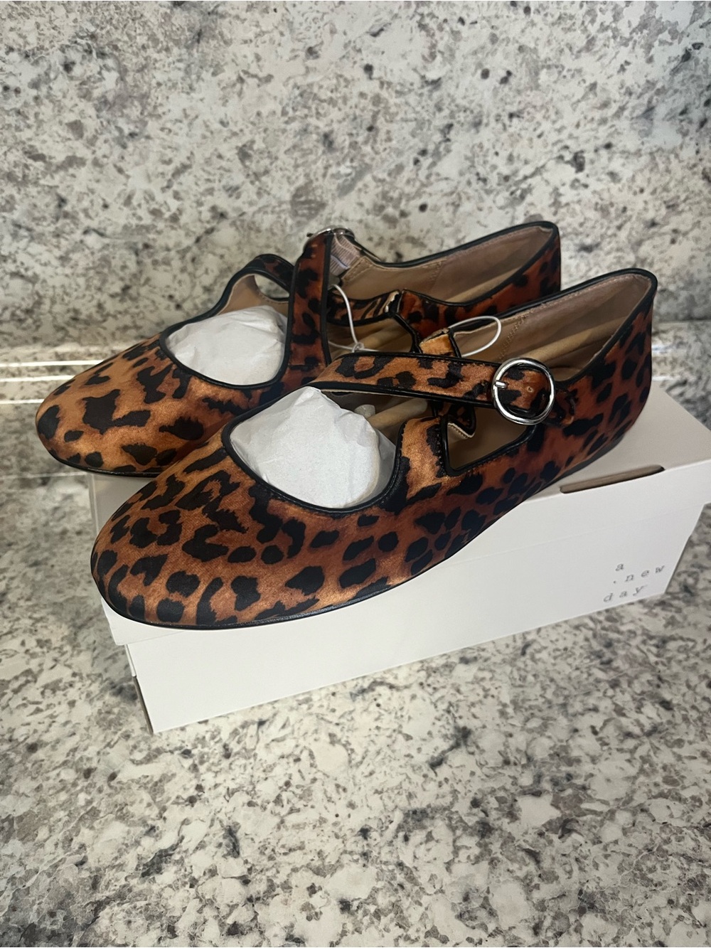 a new day Leopard Print Mary Jane Flats - Brown & Black - Picture 2 of 4